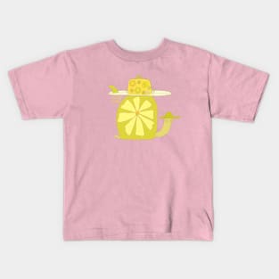 Go Slow Surfy Snail // retro surf art by surfy birdy Kids T-Shirt